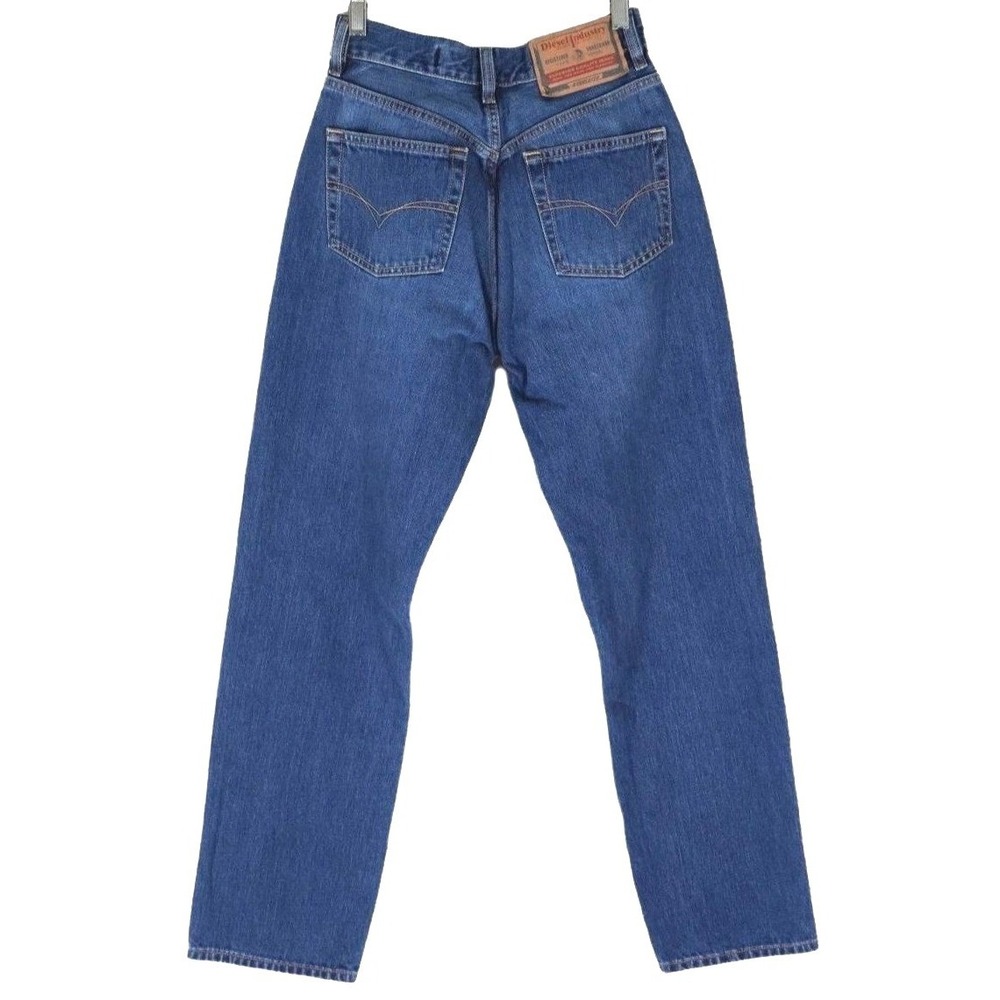Diesel Basic Jeans Women Size‎ 28 Blue High Waisted Straight Leg Button Fly